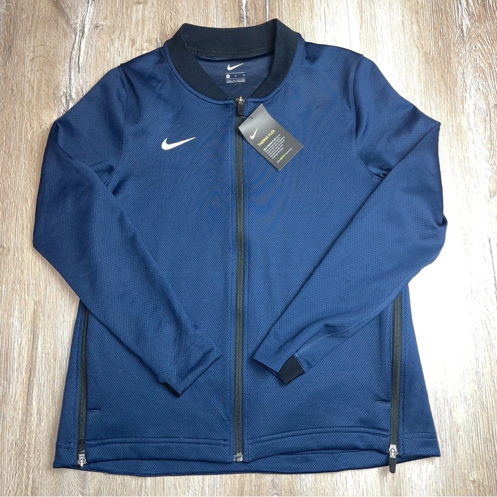 Nike Therma Flex Basketball Women’s Medium Full  Zip Navy Blue Jacket AT5415-419